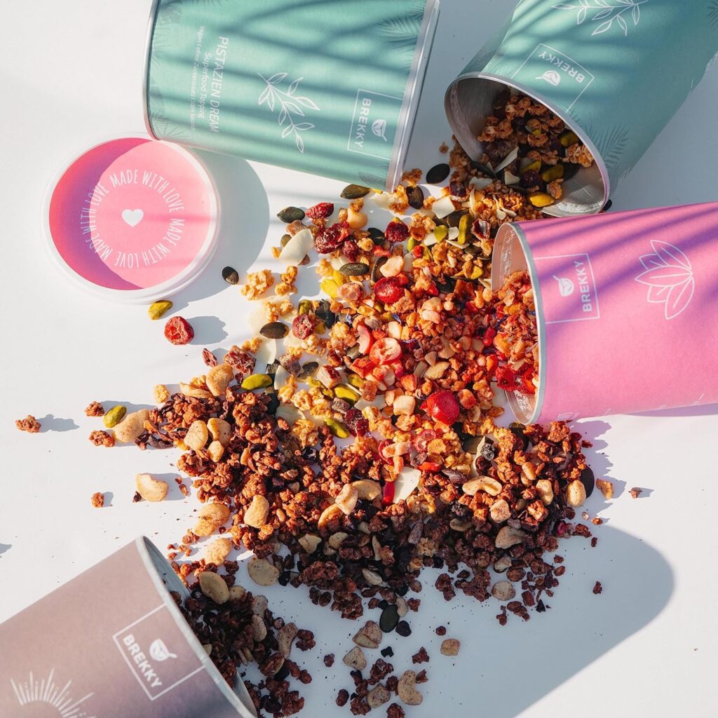 Drei verschiedene Sorten Bowl Topping